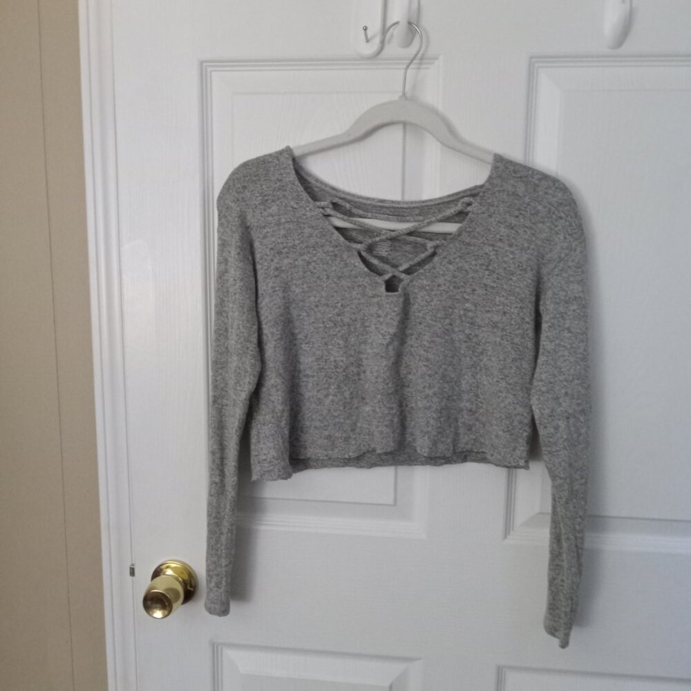 American eagle outfitters soft and sexy long sleeve crop top